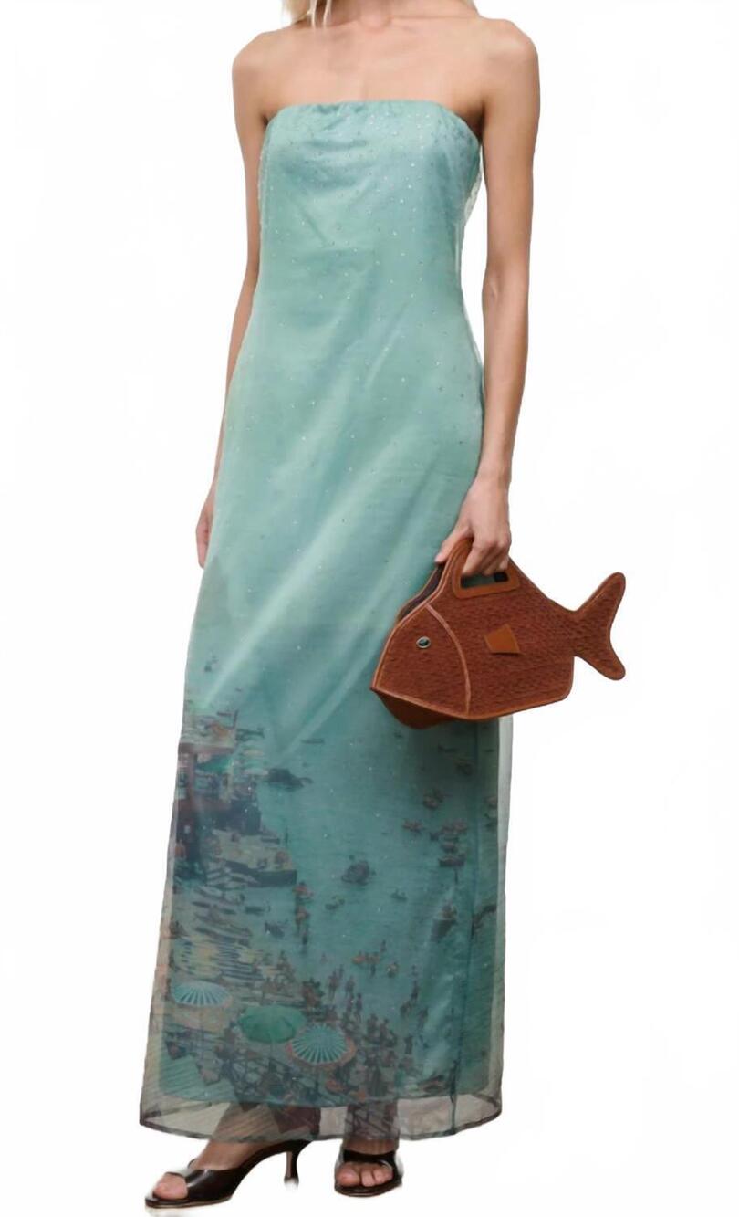 NEW STAUD amara dress in endless summer